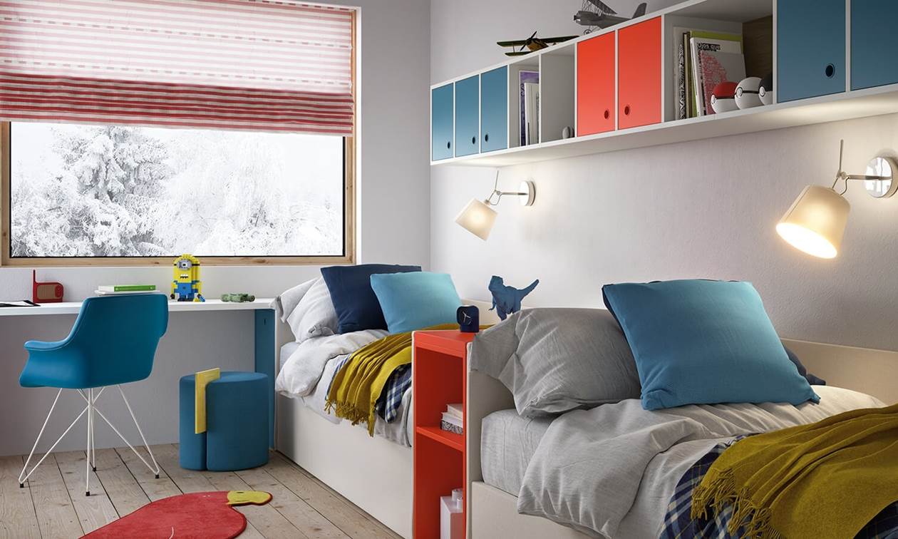 arredamento casa camerette letti singoli con contenitore retroletto Nit 12523 arredamento casa camerette letti singoli con contenitore retroletto Nit 12523