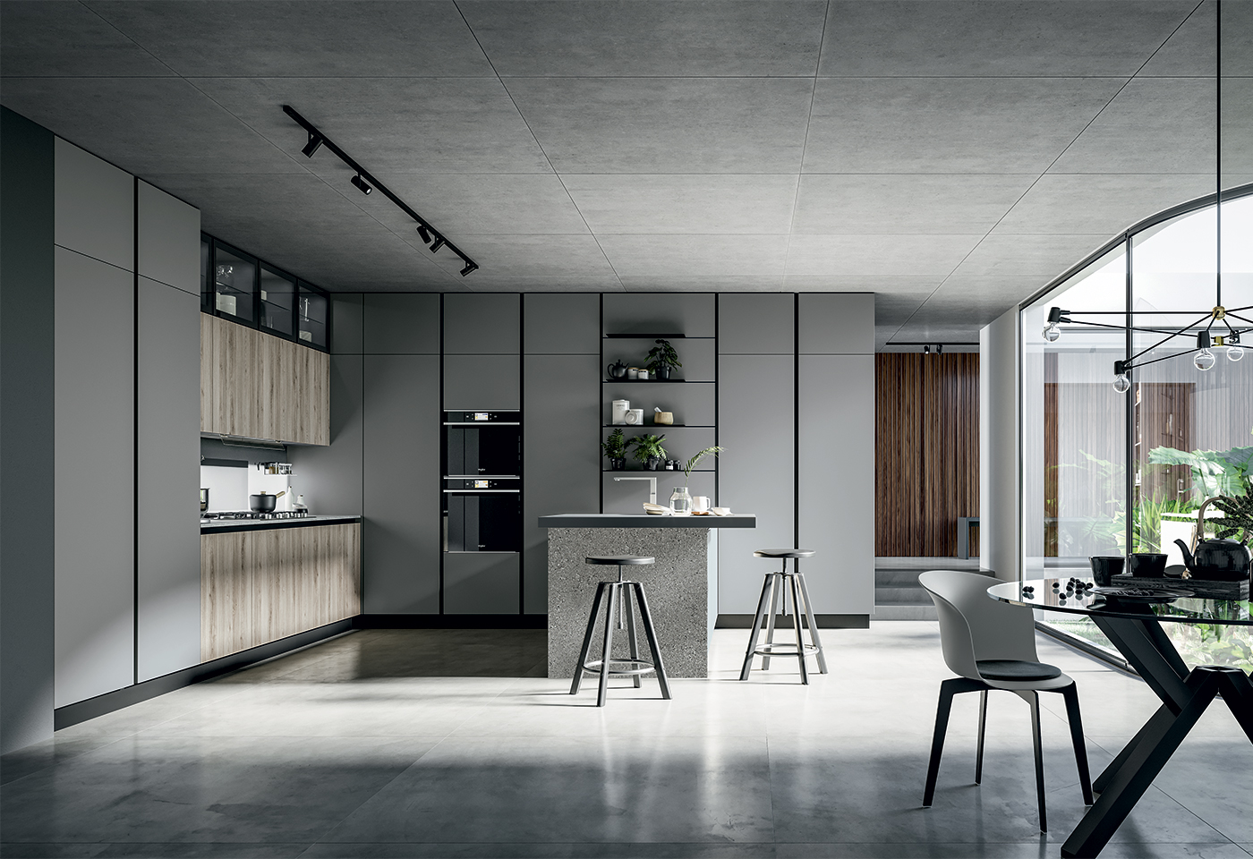cucina di design elegante grigio round arredo3 cucina di design elegante grigio round arredo3